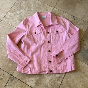 Bright Pink denim jacket sz 10